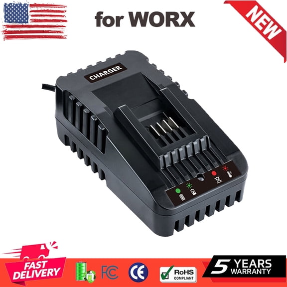 WA3880 20V Fast Charger Replacement for Worx WA3551 WA3572 WA3550 WA3553 WG629 WA3760 WA3880 Battery Charger