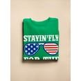 thumbnail image 3 of Stayin' Fly 4Th July Glasses Sweatshirt Women -Image by Shutterstock, Female 3X-Large, 3 of 4