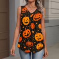 thumbnail image 4 of Bovemsi Racerback Tank Tops for Women V Neck Pumpkin Graphic Sleeveless, Halloween Layering Comfort Tops for Women Trendy L, 4 of 5