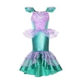 thumbnail image 1 of Vestido de disfraz de La Sirenita de Disney para niños, disfraz de Ariel para fiesta de carnaval, ropa para niños, vestido de cumpleaños de verano, 1 of 1