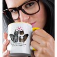 thumbnail image 2 of 3drose, Cute Maine Coon Cats - True Love Comes Along Once in a Lifetime - Silver and Brown Tabby White, 11oz Two-tone Yellow Mug, 2 of 6