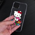 thumbnail image 1 of Funda transparente de Hello Kitty para iphone, carcasa bonita de dibujos animados, Gato rosa, 14, 13, 12, 11 Pro Max, Mini, XS Max, 8, 7 Plus, X, SE, 2020, XR zhangmengya LED, 1 of 2