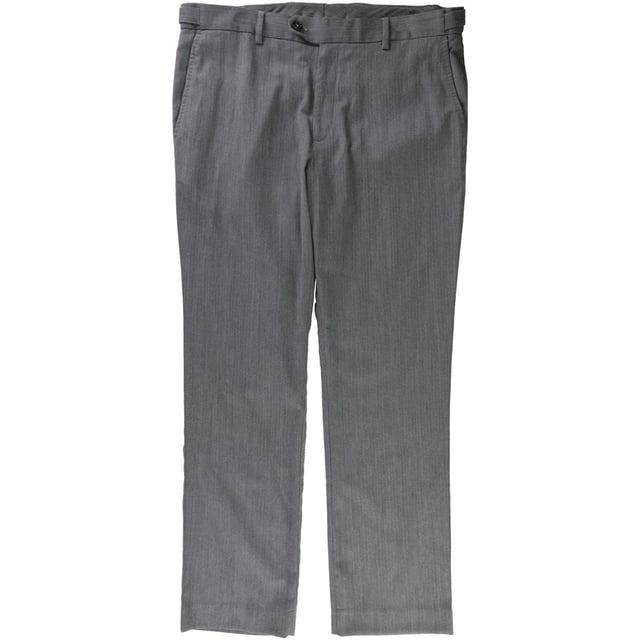 Tasso Elba Pantalon Décontracté à Chevrons pour Hommes, Gris, 32W x 30L