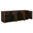 thumbnail image 3 of Bernard 6-Door Sideboard in Modern Barista Brown Finish on Acacia Solid Wood, 3 of 6