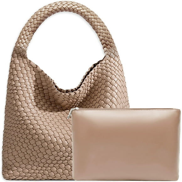 Bolso de mano JINMANXUE de piel vegana para mujer, color albaricoque