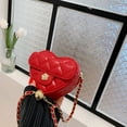 thumbnail image 4 of Bolso bandolera con cadena y forma de corazón para mujer, regalo de San Valentín 520, minibolso de mujer con forma de corazón, con forma de bola dorada, 4 of 6