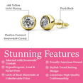 thumbnail image 2 of Cate & Chloe Blaire 18k Yellow Gold Plated Stud Earrings with Swarovski Crystals Gift for Women, 2 of 9
