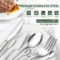 thumbnail image 3 of 80 Pieces Silverware Set with Serving Utensils Set,  Stainless Steel Flatware Set for 12 with Steak Knives, Heavy Duty Cutlery Set, Kitchen Utensil Sets for Home Restaurant, Dishwasher Safe, 3 of 7