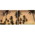 thumbnail image 3 of Coolnut Palm Tree Kitchen Curtains 2 Panels, UV Protected Tier Curtains Half Window Curtains for Guest Room Bathroom Sink Laundry Room Basement,36"x 27", 3 of 6