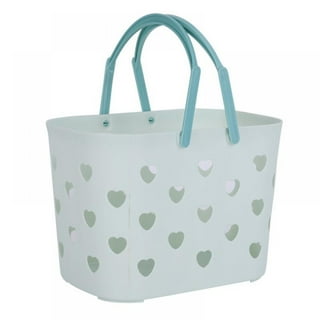 Portable Shower Caddy Tote Heart Shaped Hollow Plastic Storage