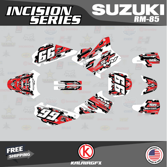 Kalair GFX Graphics Kit for Suzuki RM85 (2005-2023) Incision Series