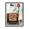 thumbnail image 2 of Stupell Industries Vintage Sports TV Ad Woman Beauty & Fashion Painting Gray Framed Art Print Wall Art, 2 of 5