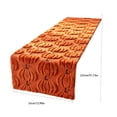 thumbnail image 3 of Cififendec Autumn Pumpkin Embroidered Plush Table Runner, 92"×13", 3D Textured Decorative Table Runner for Farmhouse Dining Table Harvest Gathering, 3 of 5