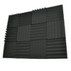 Seismic Audio 12 Pack of Charcoal 2 Inch Studio Acoustic Foam Sheet Sound Absorbing Dampening Tiles Charcoal - SA-FMDM2-Charcoal-12Pack