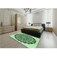 thumbnail image 5 of Ahgly Company Machine Washable Indoor Rectangle Transitional Pale Green Area Rugs, 3' x 5', 5 of 7