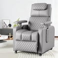 thumbnail image 1 of MYXSRI Sillon Masajeador, Sillon Reclinable Adultos 8 Modos de Masaje con Soporte Lumbar, Reposapiés Retráctil, Reposabrazos y Reposacabezas Ajustables, Ruedas 360°, para Sala y Dormitorio (Gris), 1 of 9