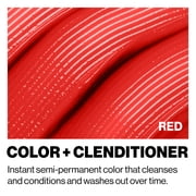 Keracolor Semi Permanent Hair Dye 3 in 1 Clenditioner, Red, 12 fl oz