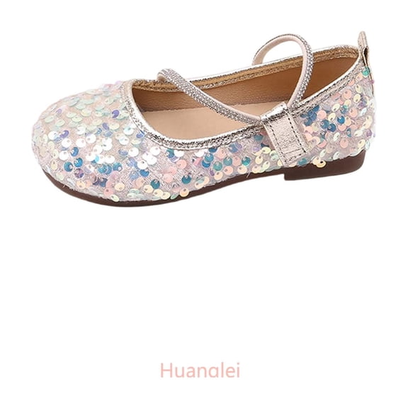Huanglei Party Flats Shoes ,8.5 Little Kid ,Gold