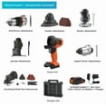 thumbnail image 3 of BLACK+DECKER 20V Cordless Drill, 6 Piece Power Tool Set, Battery and Charger Included (BDCDMT1206KITC), 3 of 63
