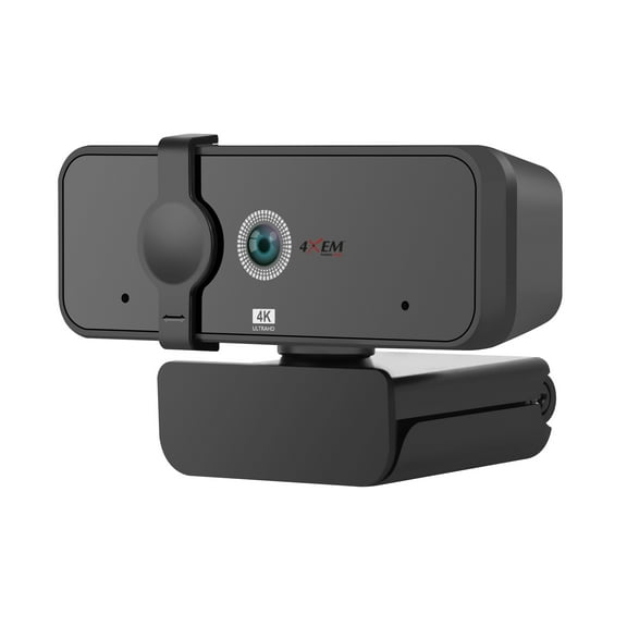 4XEM 4K 8MP Mega Pixel Webcam with 5FT USB Cable and High Resolution Mic for Streaming and Recording