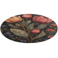 thumbnail image 4 of Boho Vintage Floral Washable Round Rug -Circle Area Rugs for Nursery Bedroom, Vintage Non Slip Non Shedding Low Pile Carpet for Living Room Coffee Table Entryway, 4 of 6