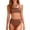 Coffee, variant on IFNWSV Bathing Suit for Women 2 Piece Bikini Set Tie Side High Leg Cut String Bikini Adjustable Top Padded Black XL