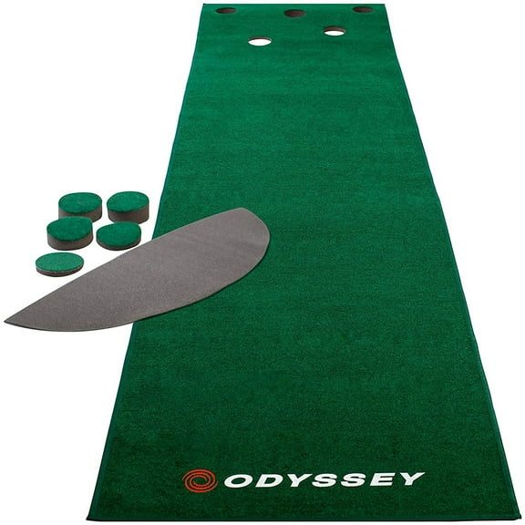 Odyssey Indoor Putting Golf Mat and Putting Training Aid in 12' x 3'