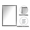 thumbnail image 5 of SEETHRUGLIMMER 38"x26" Rectangular Bathroom Wall Mirror with Metal Frame, Black, 5 of 5