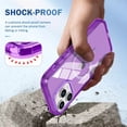 thumbnail image 4 of Allytechgroup iPhone 12 Pro Max Case with Screen Protector, Magnetic Back Cover Compatible with Magsafe Transparent Shockproof Drop Proof Phone Case for Apple iPhone 12 Pro Max, Darkpurple, 4 of 8