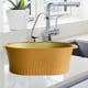 thumbnail image 4 of Cesta Grande De Plástico Para Filtro De Fregadero, Cesta De Drenaje Doble Para Frutas Y Verduras, 34 X 22 X 12 Cm, Cesta De Almacenamiento De Grado Alimenticio Verde Y Amarillo Con Acabado, 4 of 6
