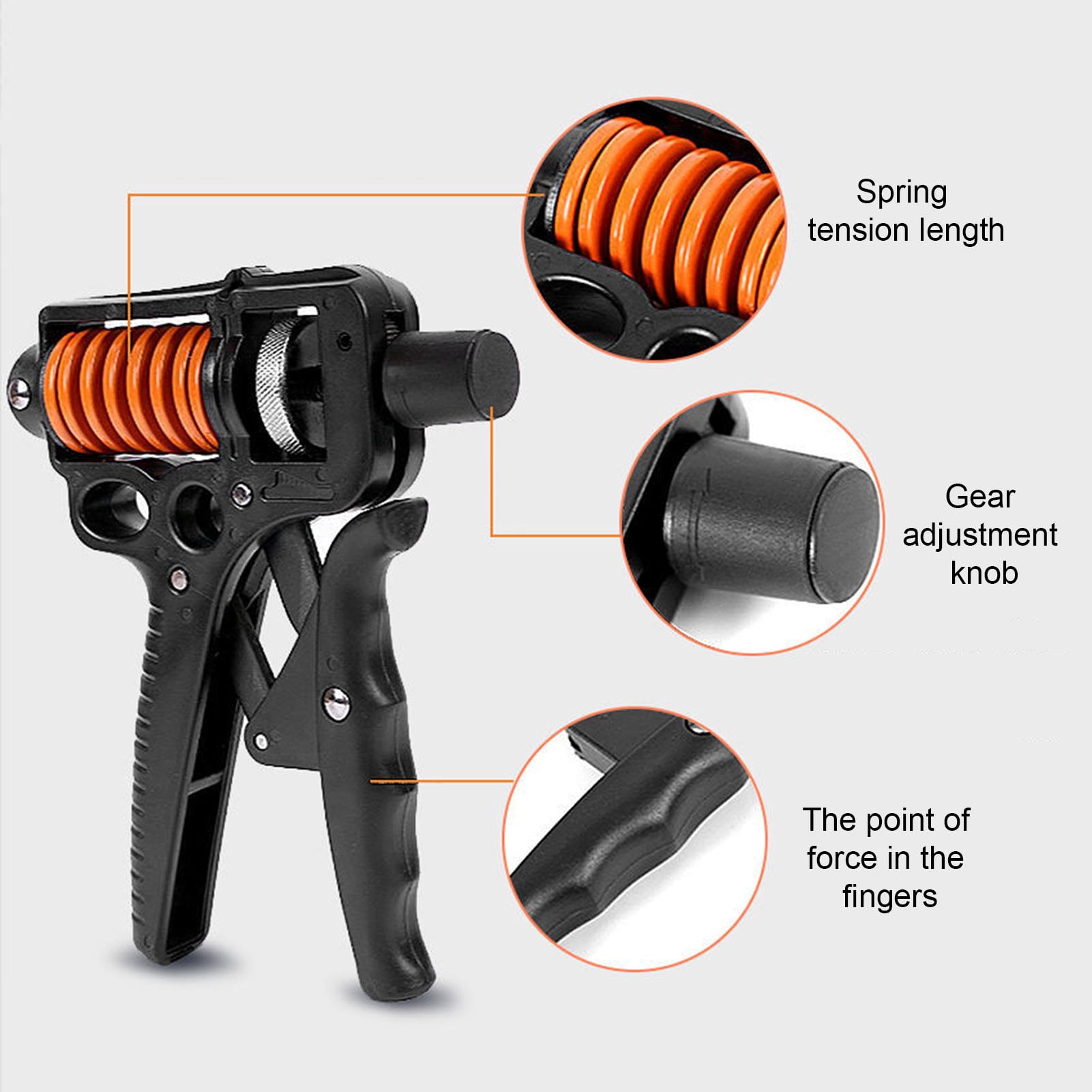 YIFAEUX Adjustable Hand Grip Strength Trainer Durable Handle Non-slip Grip Perfect for Athletes Stress Relief Workout 1 Pc