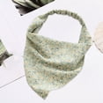 thumbnail image 4 of Bandeau Floral Mode Doux Boho Bandeau Cheveux Imprimé Couvre-Chef Foulard Triangle Vert, 4 of 8