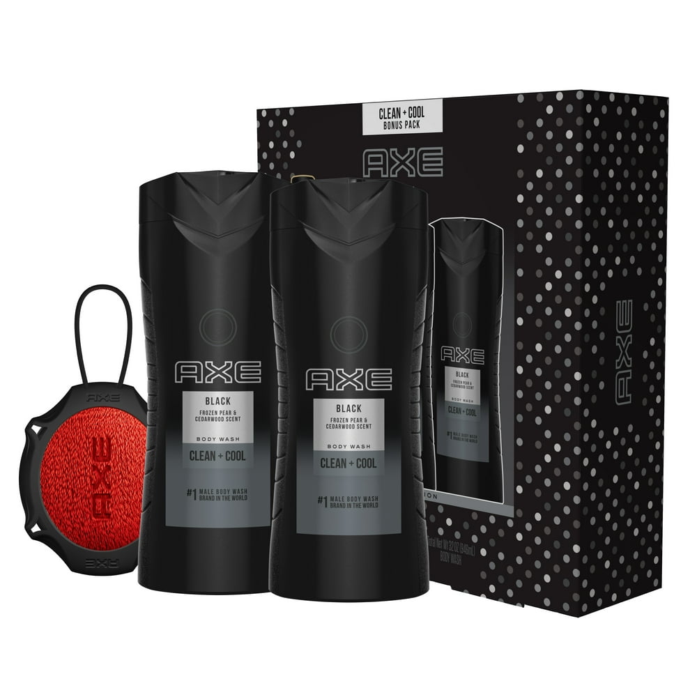 AXE 4Pc Black Regimen Gift Set for Men with BONUS Trial Deo Body Spray