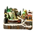 thumbnail image 3 of Adorno de casa de música navideña, decoración de tren en miniatura, figura luminosa para casa, accesorios para fotos de hogar de Navidad, invierno árbol, 3 of 8