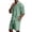 E9-Light Green, variant on Havenx 2 Piece Outfits for Men Waffle Short Sleeve Polo Shirt and Shorts with Pockets 1/4 Zip Textured Tracksuits Casual Summer Vacation Beach Fashion Loungewear,Light Green 2XL