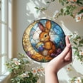 thumbnail image 2 of Easter Bunny Stained Glass Window Hanging - Handmade Sun Catcher, Colorful Spring Décor, Cute Rabbit with Egg Art Panel, Easter Gift, Nature-Inspired Decoration, Vibrant Home Ornament, 2 of 5