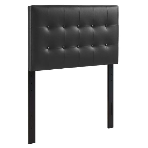 Ergode Emily Twin Upholstered Vinyl Headboard - Black