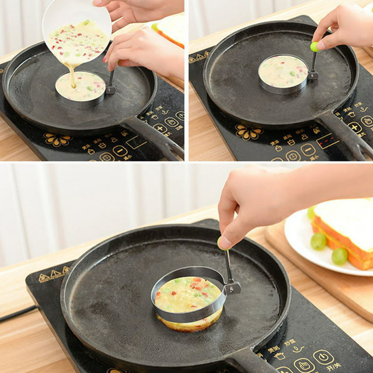 Brottfor Nonstick Pancake Cooking Tool Egg Ring Maker Cheese Egg Cooker Pan Flip Egg Mold, Size: 40