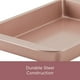thumbnail image 5 of Bandeja para hornear Farberware, utensilios antiadherentes para hornear, 25 x 38 cm, oro rosa, 5 of 9