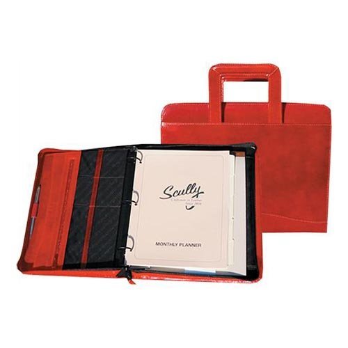 Scully Leather Zip Binder with Drop Handles