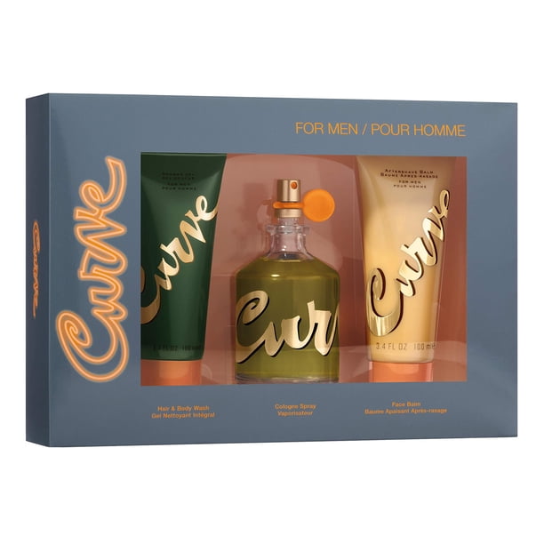 Set de perfume de regalo Curve para hombre, colonia de 125 ml con gel de baño y cabello