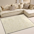 thumbnail image 2 of SKYSONIC Beige Lisianthus Flowers 80x58 inches Lightweight Soft Area Rug Mat Indoor Floor Rugs Home Decoration for Kids Room Living Room, 2 of 6