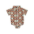 thumbnail image 1 of Franhais Baby Boy Romper,0-1 Year Old Short Sleeve Lapel Geometry Print Jumpsuit Casual Spring Summer Tops, 1 of 8
