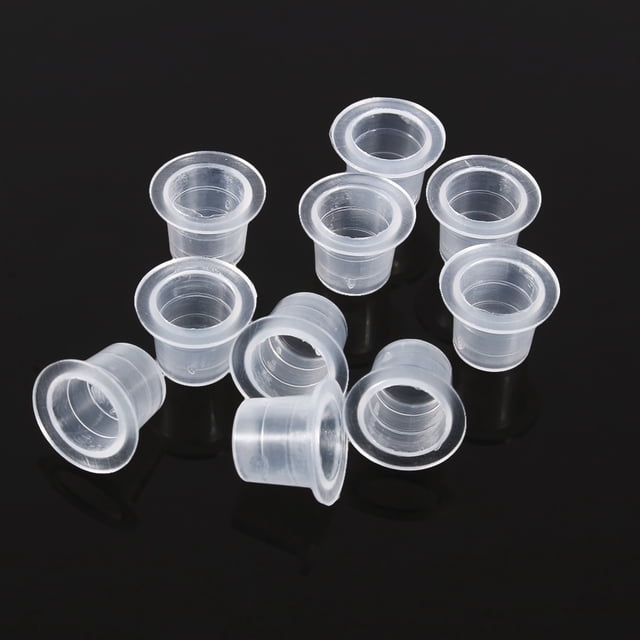 Vasos de tinta para máquina de tatuajes, 100 unidades profesionales, vasos de tinta para pigmentos de tatuajes pequeños, vasos de pigmentos para tatuajes, construcción robusta