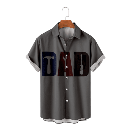 

LANLIN Gift Ideas For Dad Men s Short-Sleeve Shirt Men s Shirts Short Sleeve Button Down Shirts