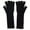 Black, variant on Gravity Threads Long 11" Knit Arm Warmer Warm Fingerless Gloves, Black