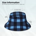 thumbnail image 3 of Fisherman Hat 22.8×5.9in Skin-Friendly Lightweight Breathable Folding Reflective Double Face For Daily Travel Business Camping Darkslateblue Buffalo Plaid Check Tartan Scotland_1, 3 of 8