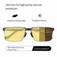 thumbnail image 3 of Polarized Day & Night Square Sunglasses for Men Women, HD Anti-Glare Driving Glasses, Adjustable Comfortable Frames, UV Protection, Versatile for Running Sports Travel, Color Changing Lenses, 3 of 9