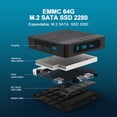 thumbnail image 3 of Mini PC Para Juegos, Mini PC De Hasta 2,8 Ghz 100-240 V Compatible Con 4K 60 Hz 5.0 Para Office Para 11 Pro, 3 of 7