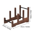 thumbnail image 3 of Wooden Adjustable Shelf Record And CD Storage Rack For Living Room Study Studio, 3 of 8